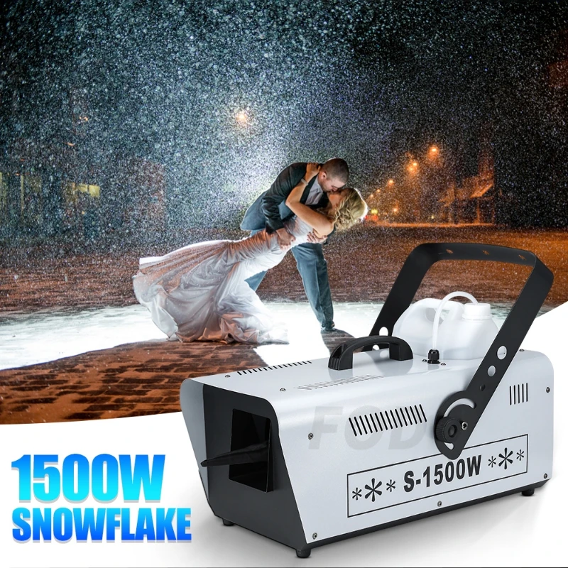 

1500W Snow Machine Wireless Remote Control DMX 512 Simulated Snowflake Sprayer For Christmas Halloween Party Wedding
