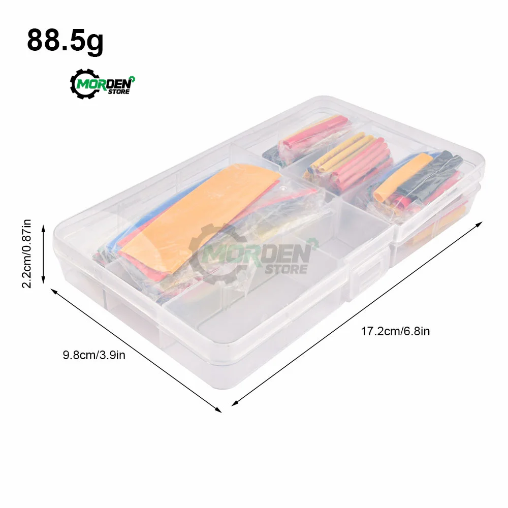 164pcs Heat-shrink Tubing Thermoresistant Tube Heat Shrink Wrapping Kit Electrical Connection Wire Cable Insulation Sleeving