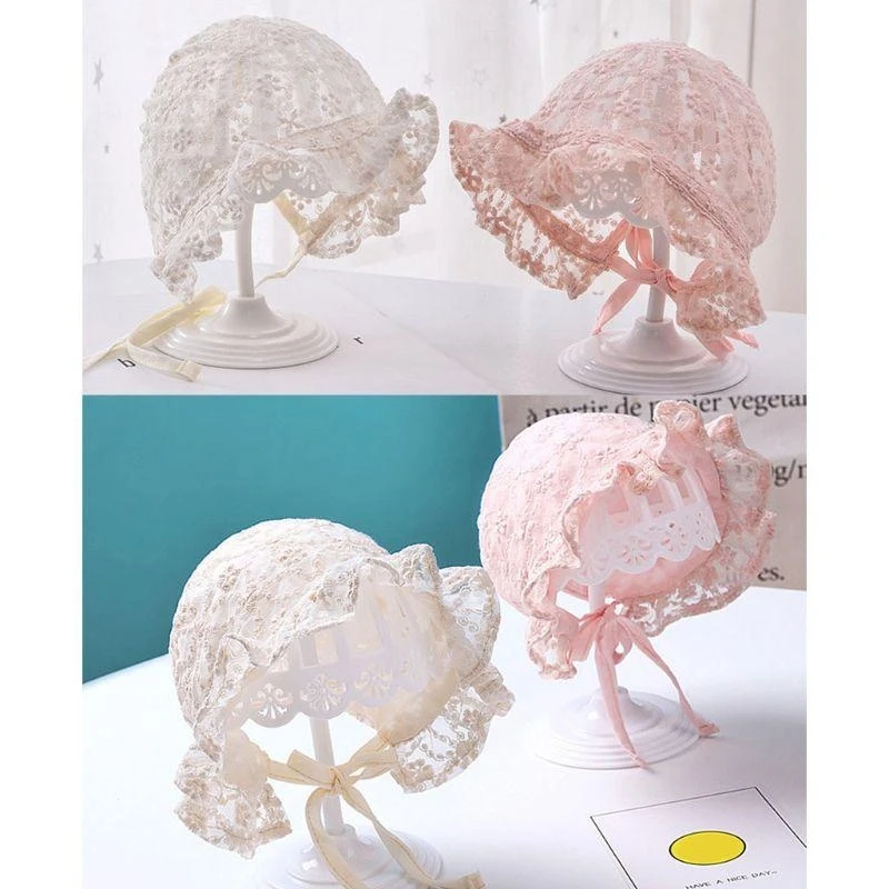 J15U التصوير الدعائم الصيف طفلة لقبعة الشمس تنفس القطن الرضع بونيه #2