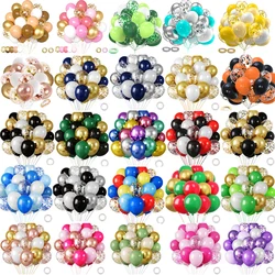 30pcs Chrome Latex Balloon White Pink Blue Helium Ball Wedding Adult Birthday Party Decoration Baby Shower Globos