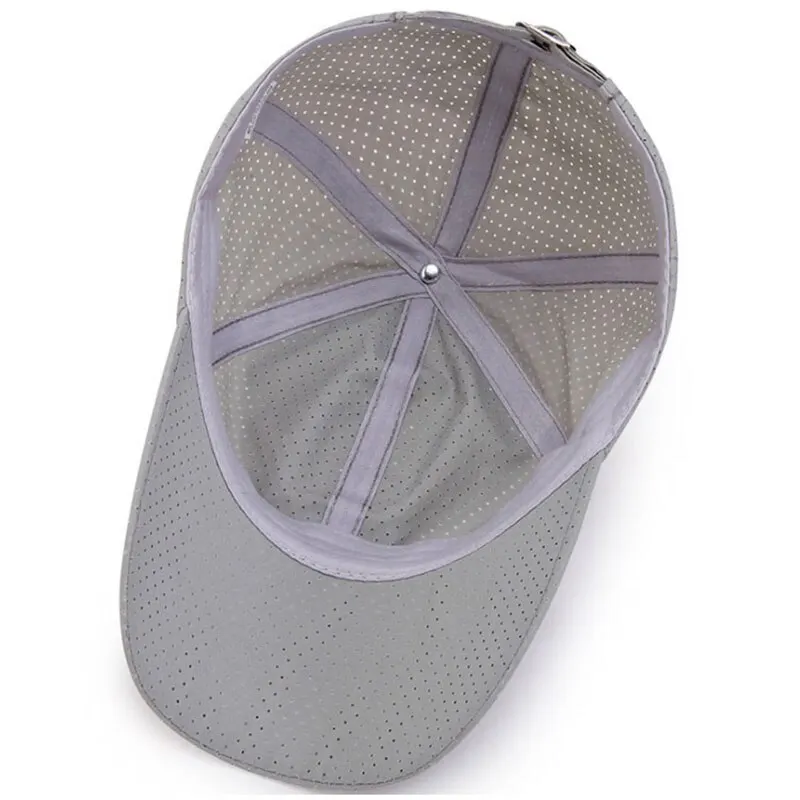 Quick Dry Baseball Cap Outdoor Sports Mesh Breathable Hat For Men Portable Hiking Fishing Sunbonnet Golf Adjustable Cap