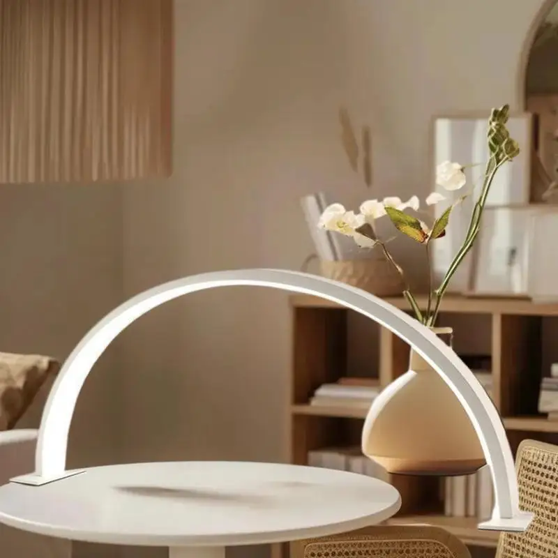 Beauty Salon U-Shaped Led Desk Lamp Semi Monthly Lighting Fixture Eye Protection Tricolor Dimming Beauty Nail Supplement Light