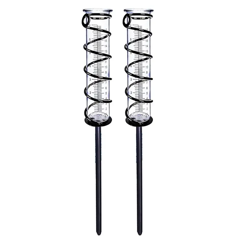 

Дождемер для улицы MAKE-2Pcs, лучшие дождемеры для двора с креплением на колышке, декоративный садовый измеритель дождевой воды