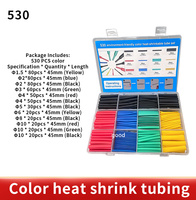 127-750pcs Heat-shrink Tubing Thermoresistant Tube Heat Shrink Wrapping Kit Electrical Connection Wire Cable Insulation Sleeving