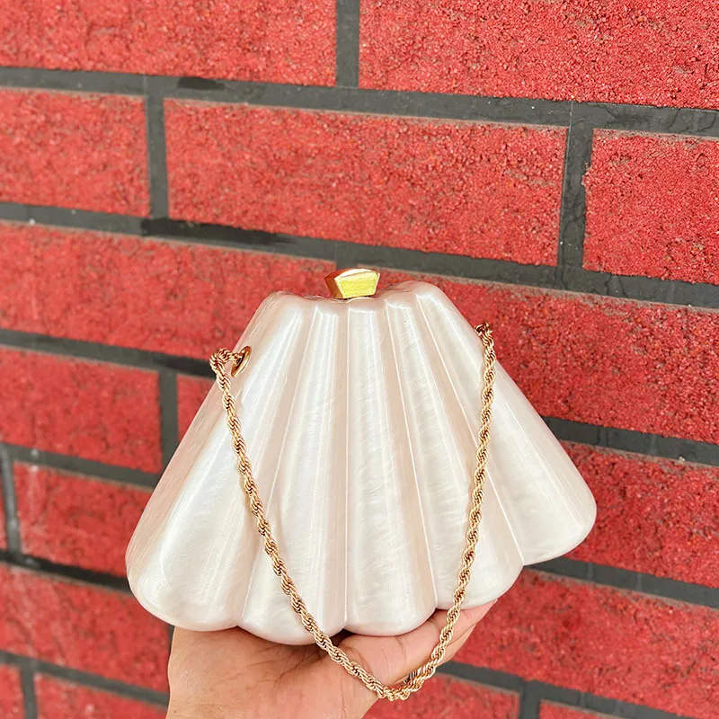 

Luxury Shell Bag Elegant Temperament Shell Bag Fashion Simple Mouth Red Packets High Value Messenger Bag Dinner Senior Bags