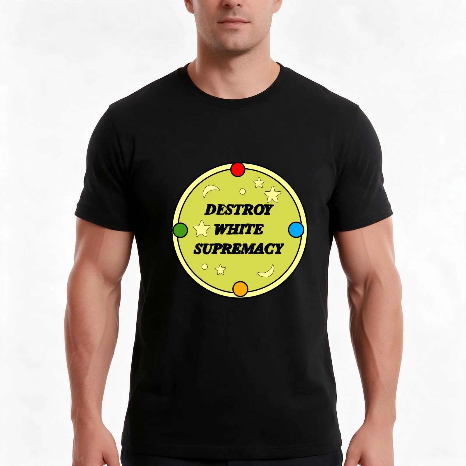 Destroy white supremacy 2 T-Shirt Summer Casual Cotton Tee Oversized Streetwear Tops Vintage Graphic Print Unisex Men Women