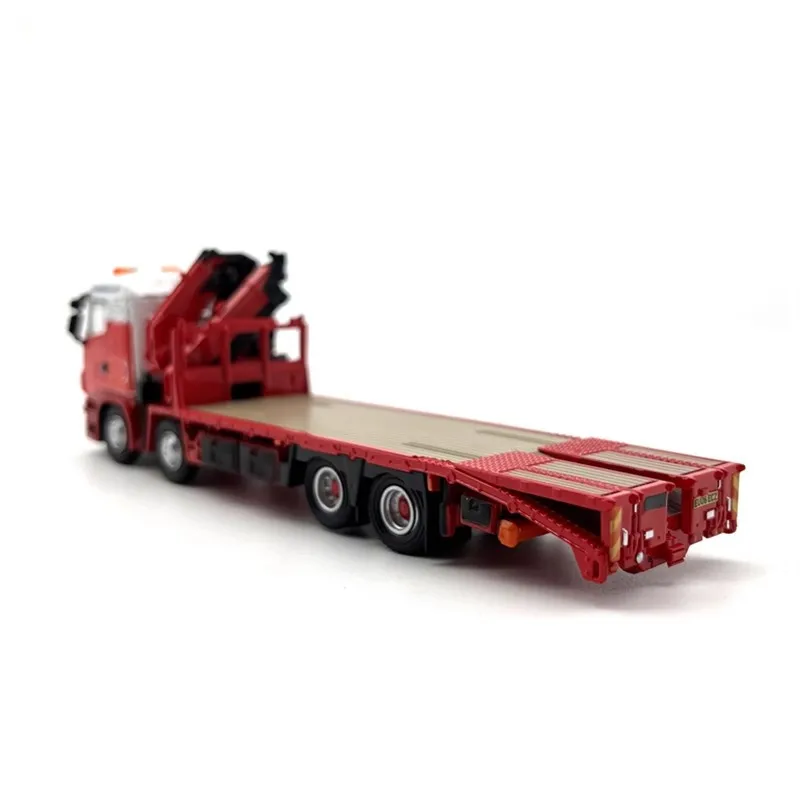 1/76 Scale Trailer Crane Heavy Truck Car Model Diecast Alloy Exquisite Collection Display Decoration Toys Fans Gifts Fans