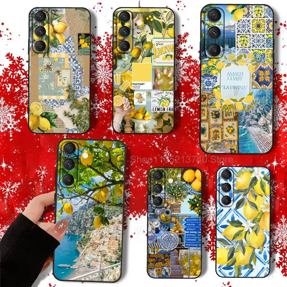 

C-CoastS European Amalfi-es Phone Case For Samsung S22,S24,S25,S23,S20,S30,S21,Ultra,Plus,5G,Fe,Lite black Silicone Phone Cover