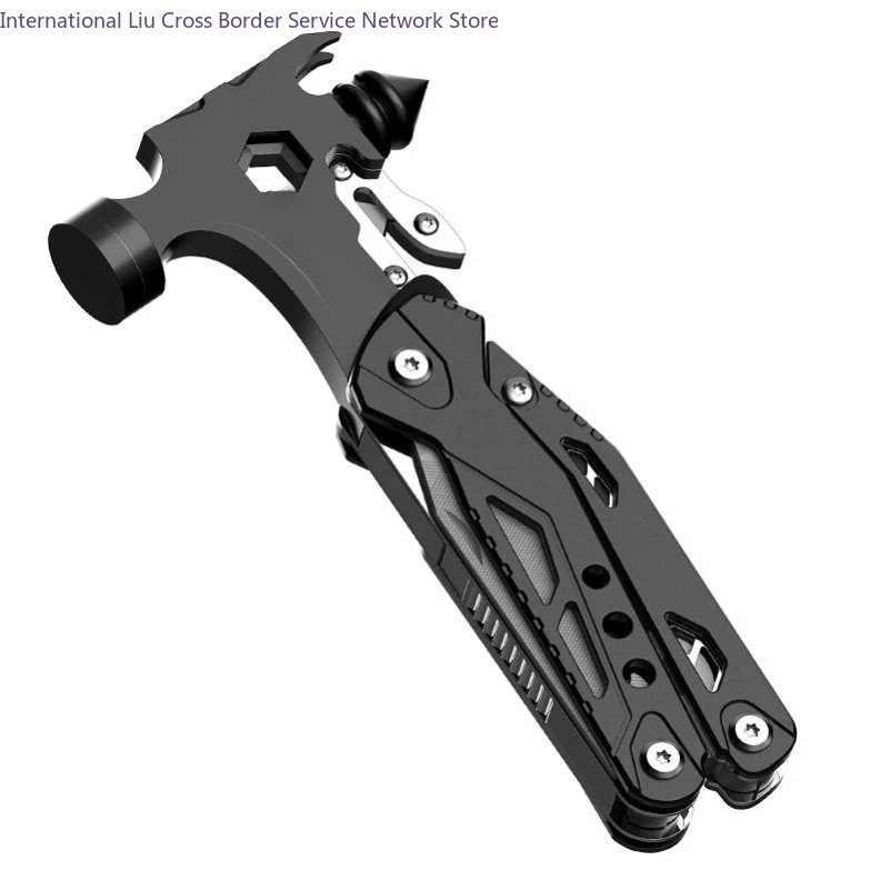 Outdoor Multifunctional Tools Pliers Combination Hammer Folding Knife Vehicle Window Breaking Safety Hammer