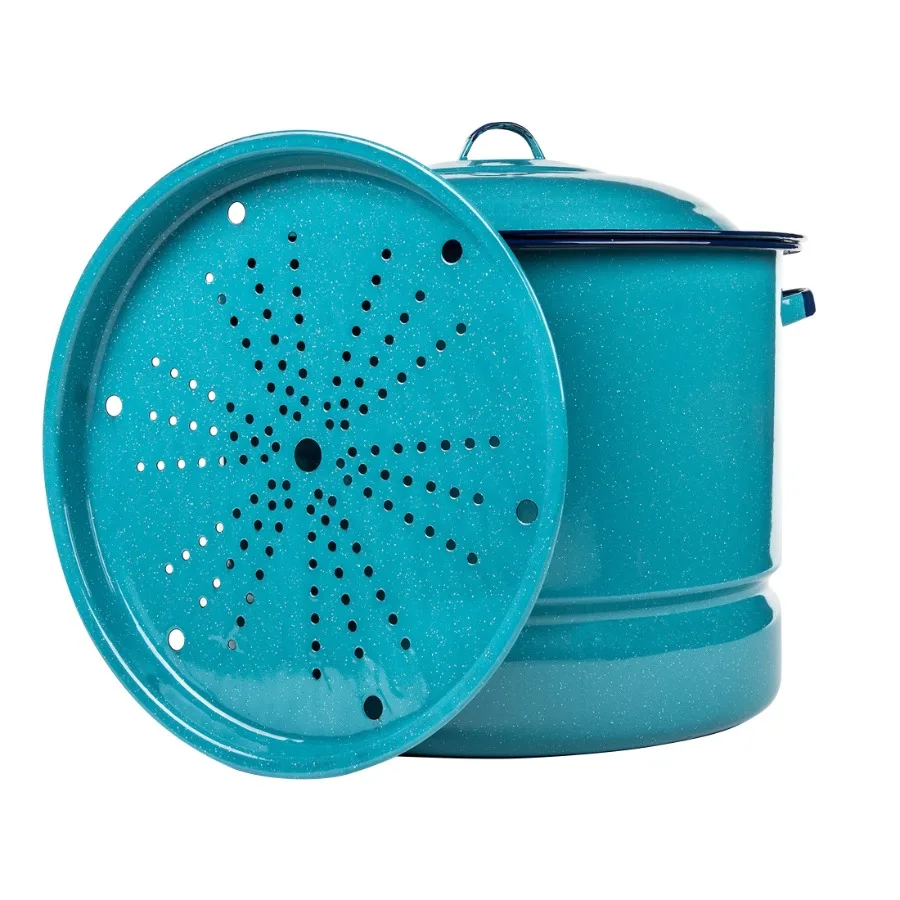 

Versatile 34-Quart Steamer Pot with Lid Trivet Ideal for Large Meals Easy to Clean Perfect for Cooking Vegetables Sea and More
