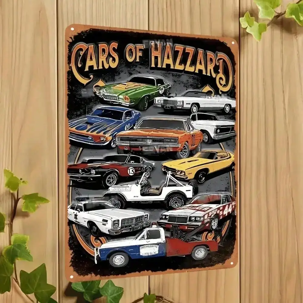 Letrero de pared de Metal Retro General Lee, decoración Vintage de peligro para coche, para garaje, Bar, hogar, No necesita energía