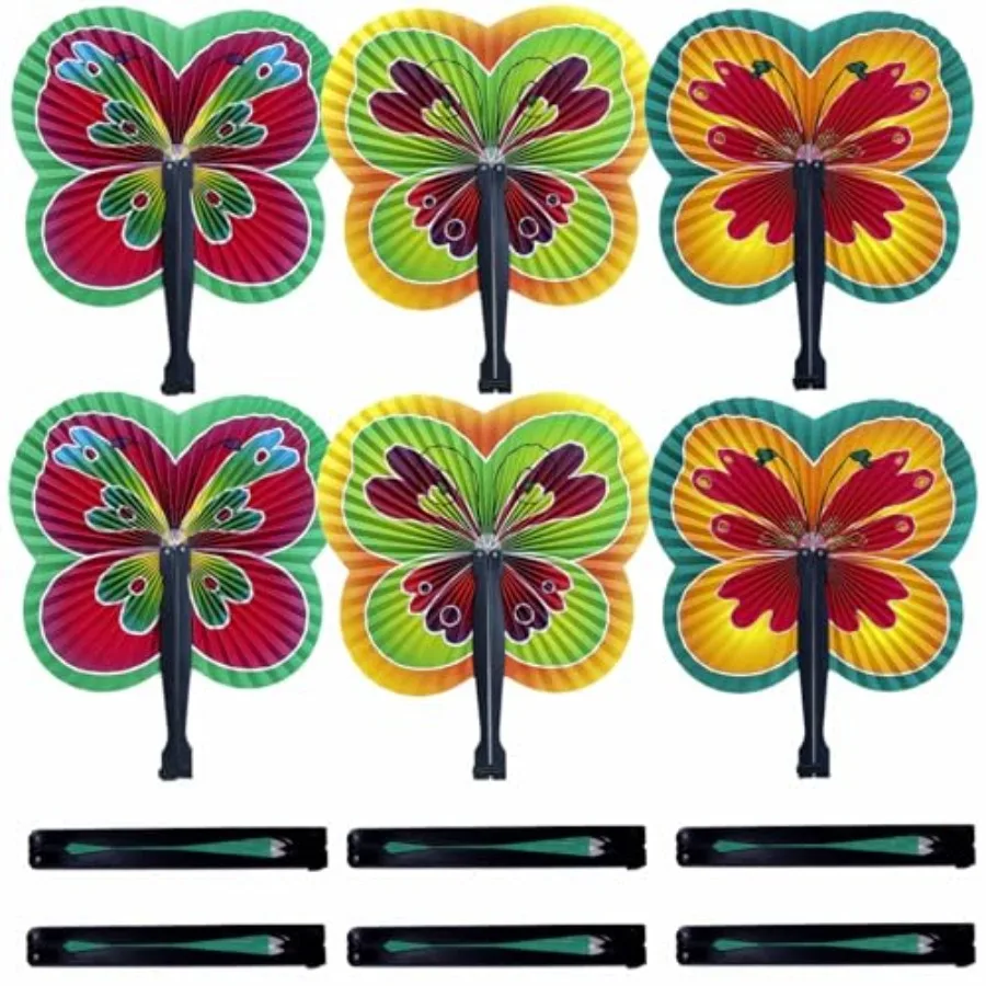 

12 Pieces Folding Hand Paper Fans Handheld, Decorations Accordion s Bulk for Festival Wedding Party Dancing Birthday Favors Dec