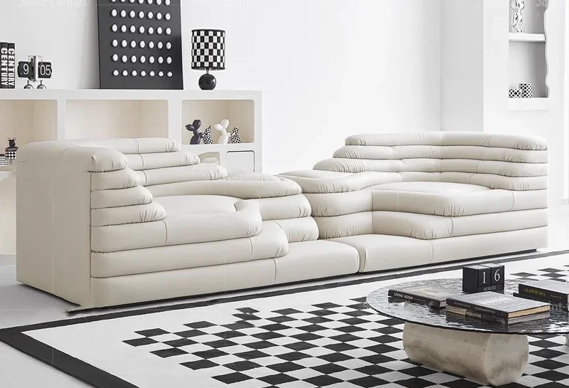 Retro terraced shaped sofa, living room hotel furniture Internet celebrity hill module, combination sofa