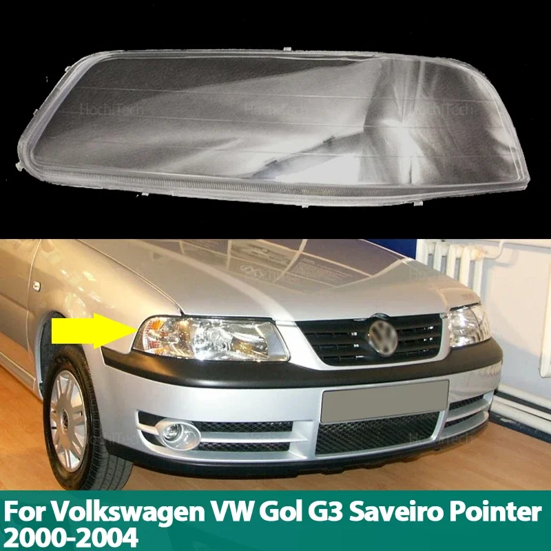 For Volkswagen VW Gol G3 Saveiro Pointer 2000-2004 Auto Accessory Replace Transparent Lights Shell Headlight Housing