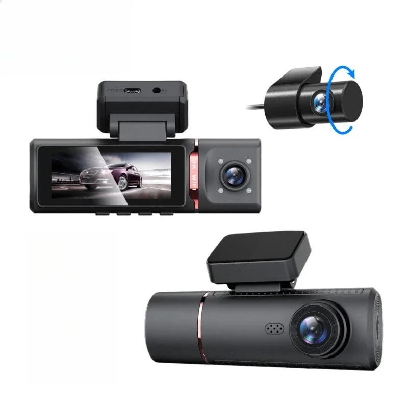 4K three-lens 3.16-inch screen built-in GPS large-angle ultra-clear driving recorder