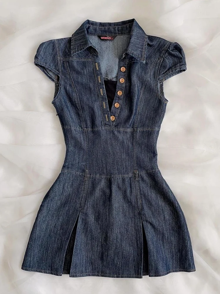 

Original Spicy Girl Vintage Denim Dr Slimming A-Line Skirt Summer New Arrival Women's Faion Cotton Blend ort Dr