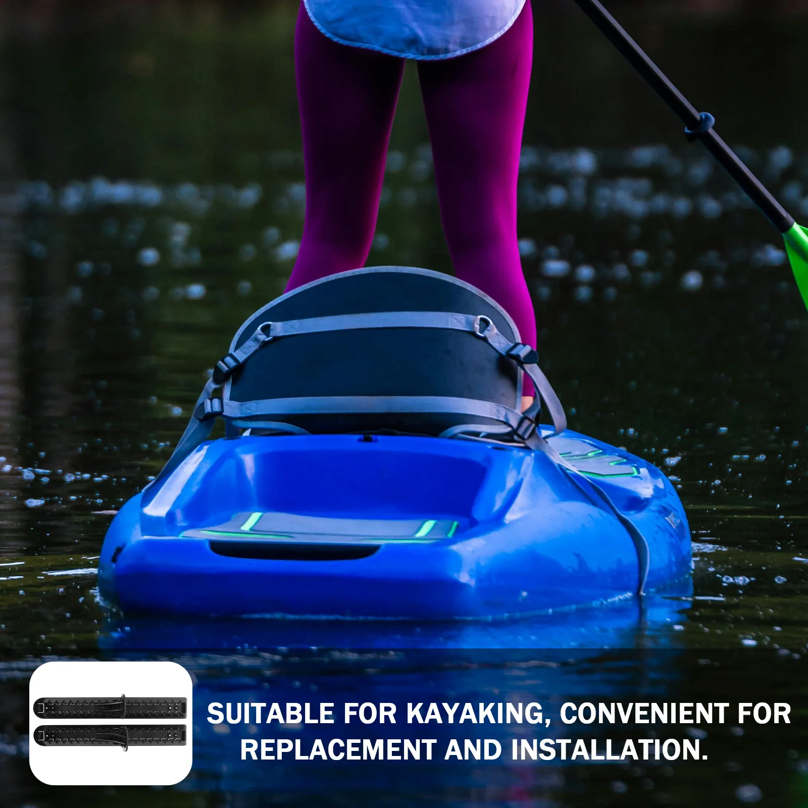 

1 Pair Professional Kayak Foot Peg Thickened Durable Boating Pedal Easy Installation Universal Fit Inflatable Rubber Boat