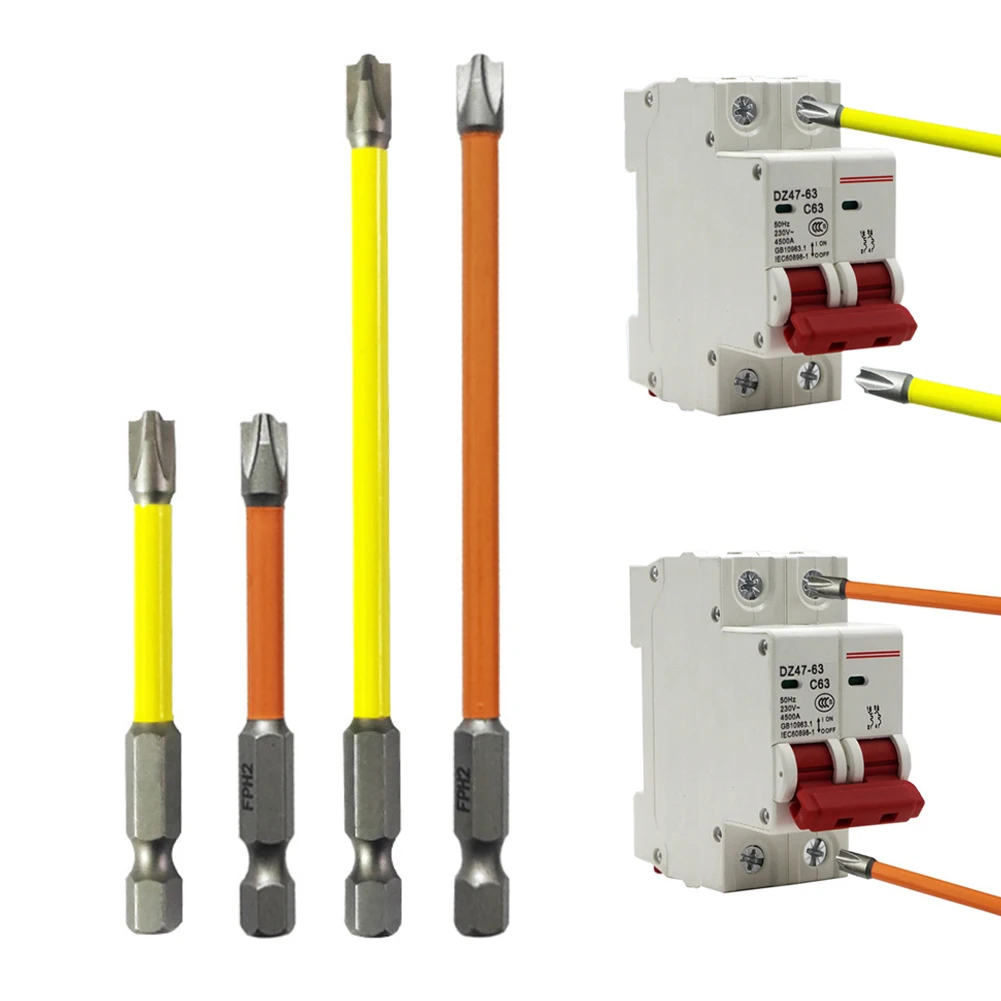 4 pçs fph2 chave de fenda bit magnético fenda cruz cabeça 65/110mm especial para eletricista reparação driver elétrico ferramentas peças