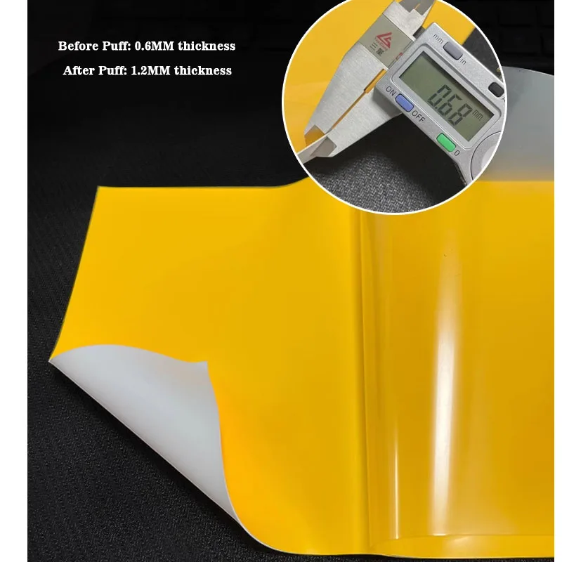 1Meter 3D Puff 0.6MM thickness Heat Transfer Vinyl Film Custom Your Logo HTV Press Label Iron on Foam DIY T-Shirt Clothes