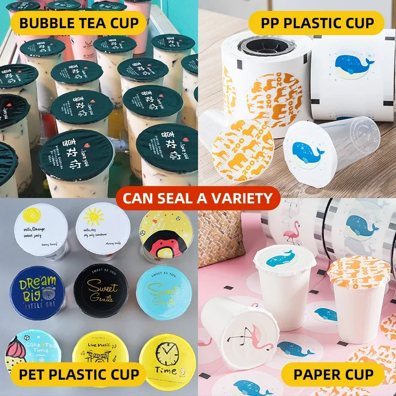 Skma High Speed Cup Sealer Voor Plastic Papier Cup Bubble Theekop Afdichting Automatisch