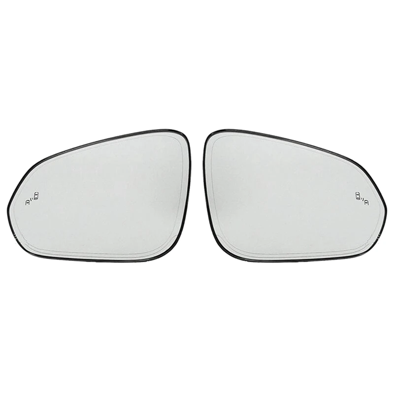 

Left + Right Door Wing Side Mirror Glass Heated Blind Spot Warning With Backing Plate For Lexus RX 16-20 NX 15-20