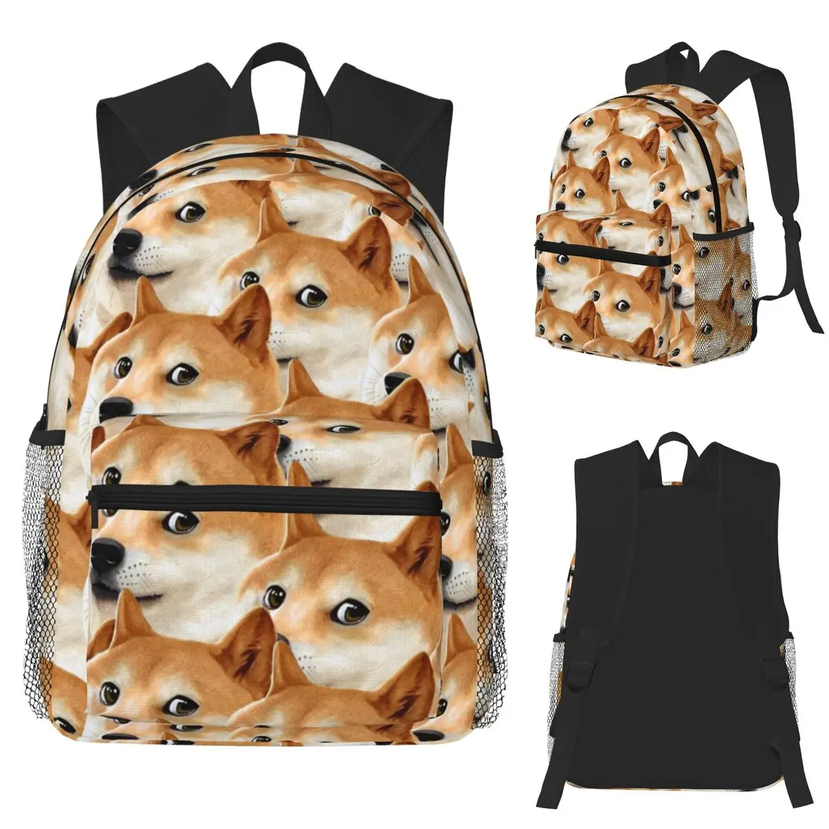 

Doge Shiba Inu Memes Студенческий рюкзак Школьная сумка Походный дорожный рюкзак для мальчиков и девочек Сумка для книг Сумки на плечо