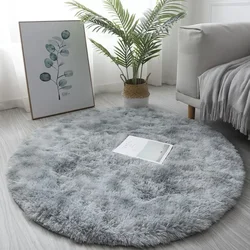 40/60CM Circle Round Shaggy Rug Soft Non-slip Area Rugs Living Room Bedroom Carpet Floor Mat For Girl Home Decoration