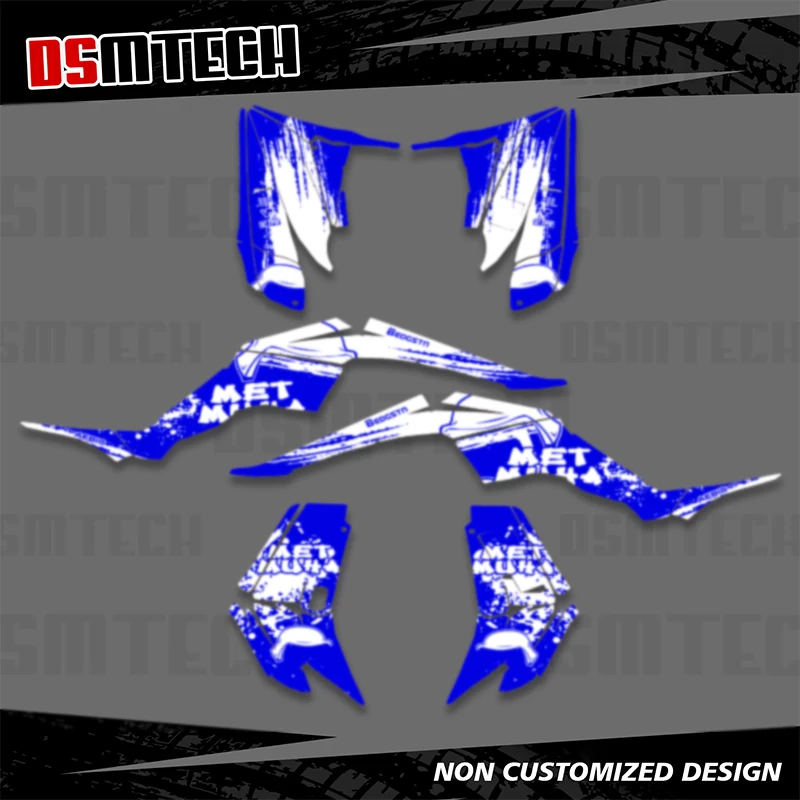 DSMTECH Motorcycle Sticker for Yamaha RAPTOR 350 2004-2014 Graphics Background Decal Stickers Number Name Custom