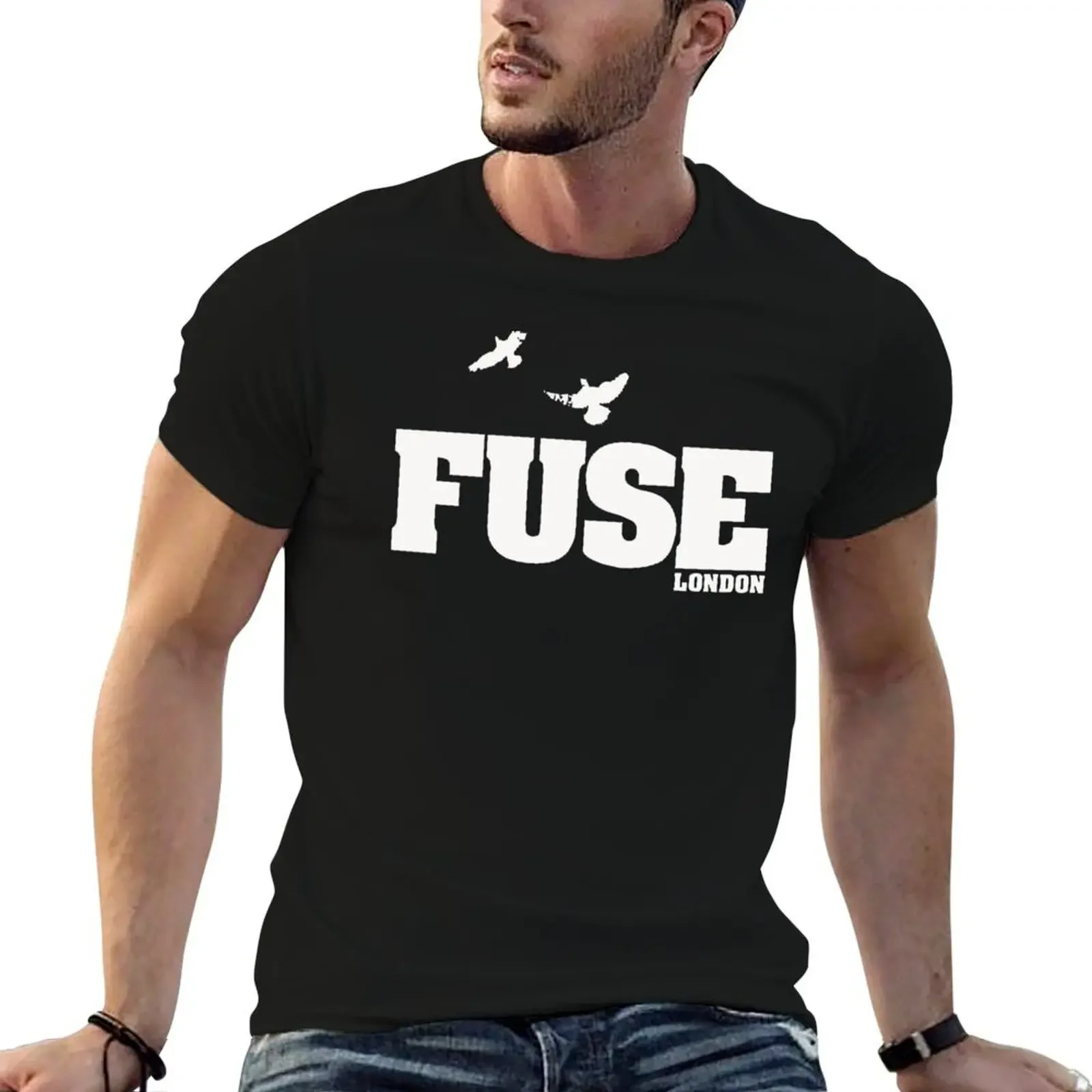 Fuse London T-Shirt Aesthetic clothing vintage graphic tee shirt Luxury man mens champion t shirts