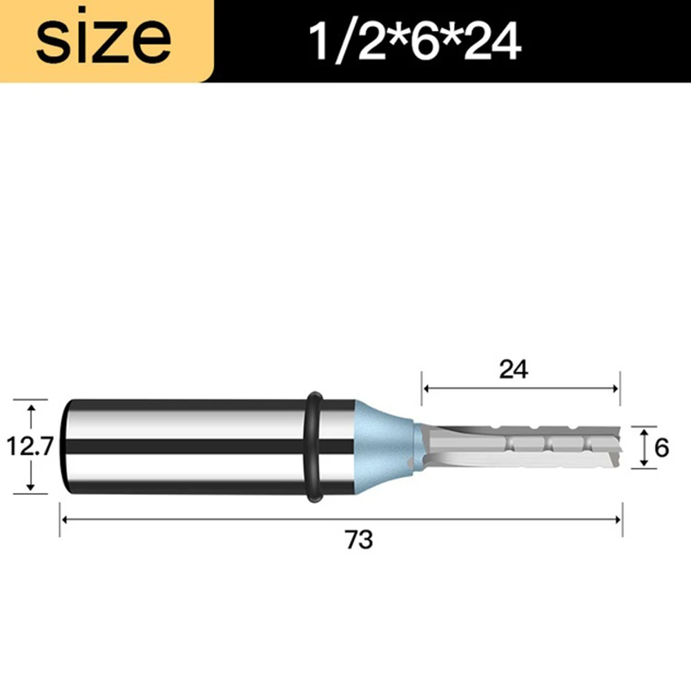 1/2 Shank 3 Flutes TCT Milling Cutter Carbide CNC Trimming Slot End Mill Router Bits Milling Machine Tools