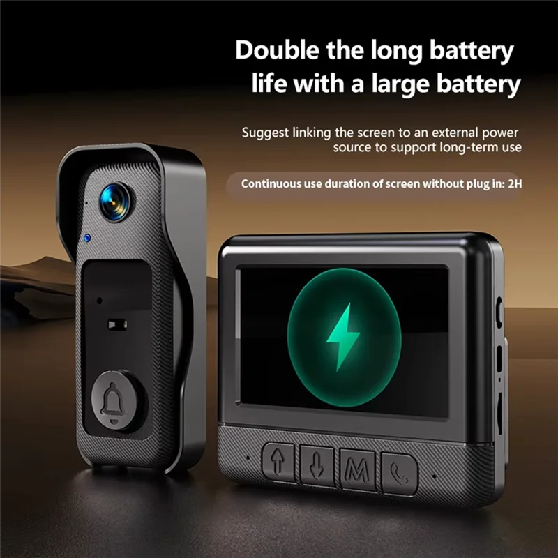 ABKY-Infrared HD للرؤية الليلية الجرس X6 الذكية جرس باب يتضمن شاشة عرض فيديو الأشعة تحت الحمراء للرؤية الليلية جرس الباب الذكي