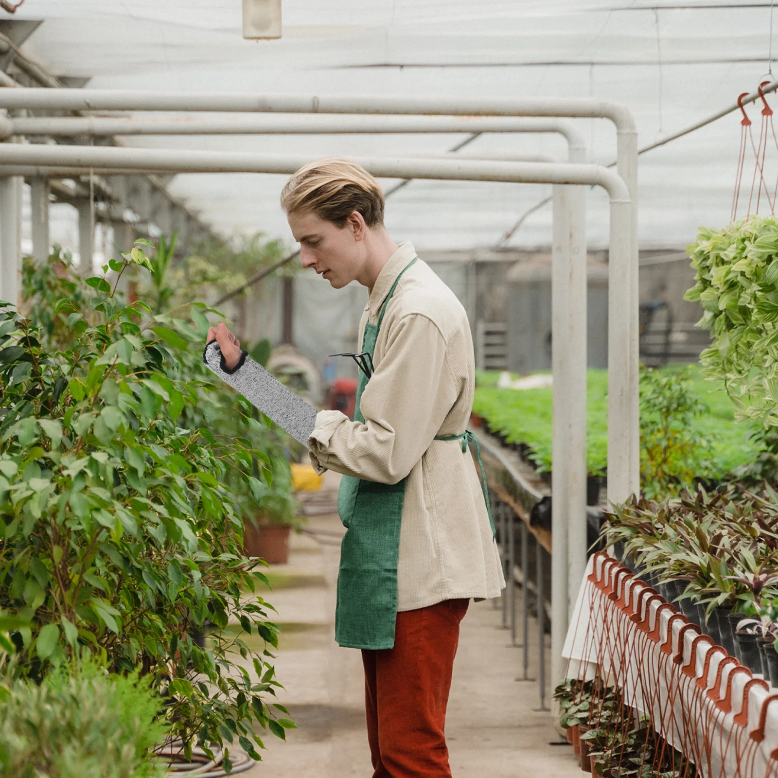 قطع مقاومة أكمام أذرع تبريد ثقب الإبهام المستوى 5 حماية 40 سنتيمتر طويلة الساعد الحرس تنفس أكمام العمل البستنة الزراعة