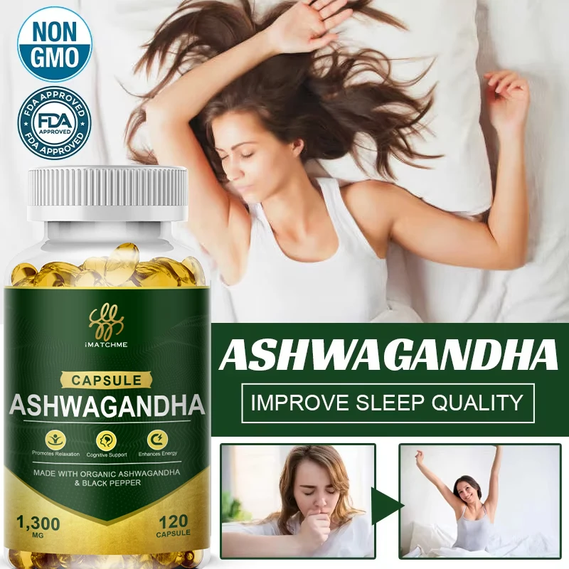 Organic Ashwagandha Extra Strength Stress & Mood Support, Immune Health with BioPerine - Non GMO Formula, Vegetarian Capsules