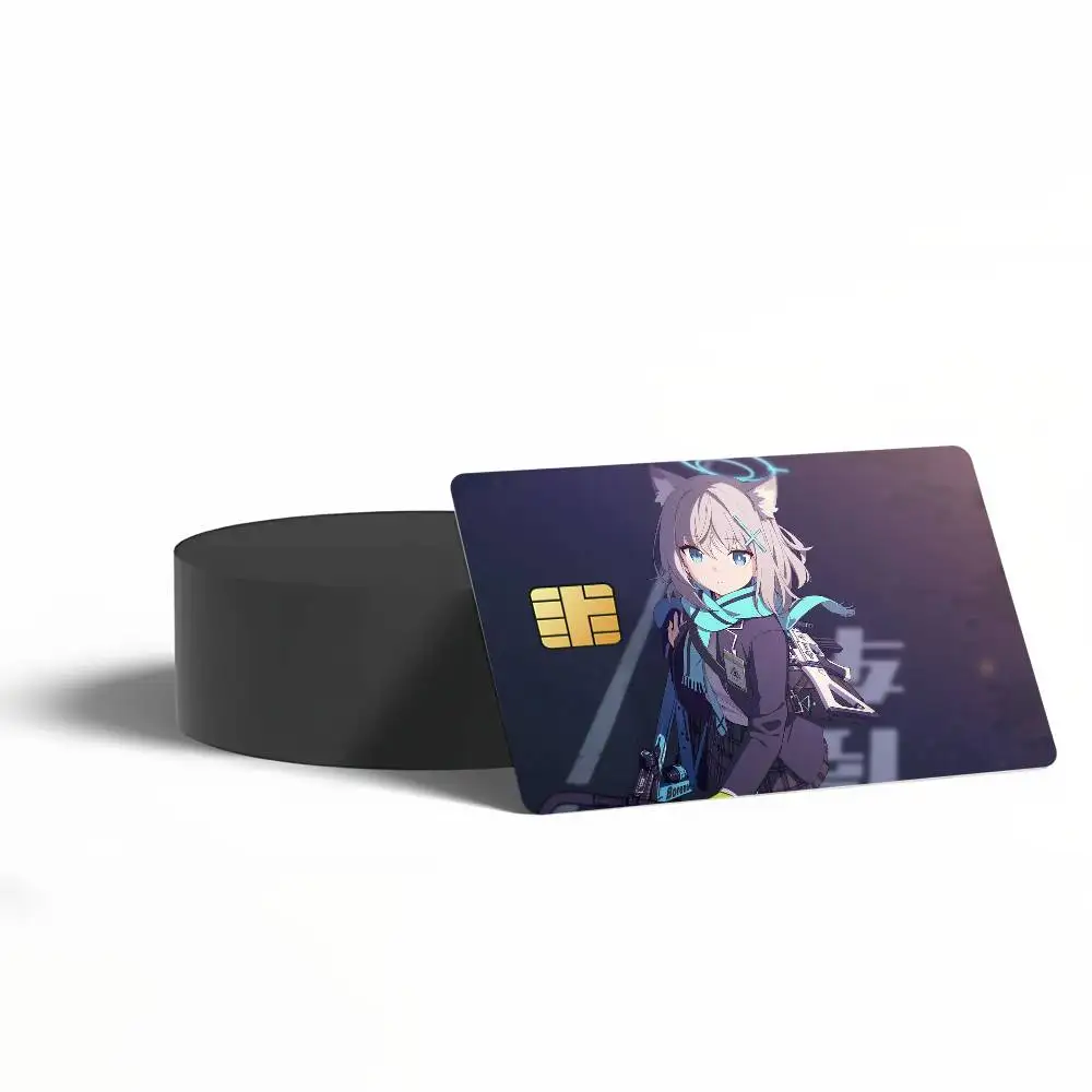 Sunaookami Shiroko Blue Archive Card Stickers for Bank Access Protective Waterproof Film Cover Sticker Surprise Gift