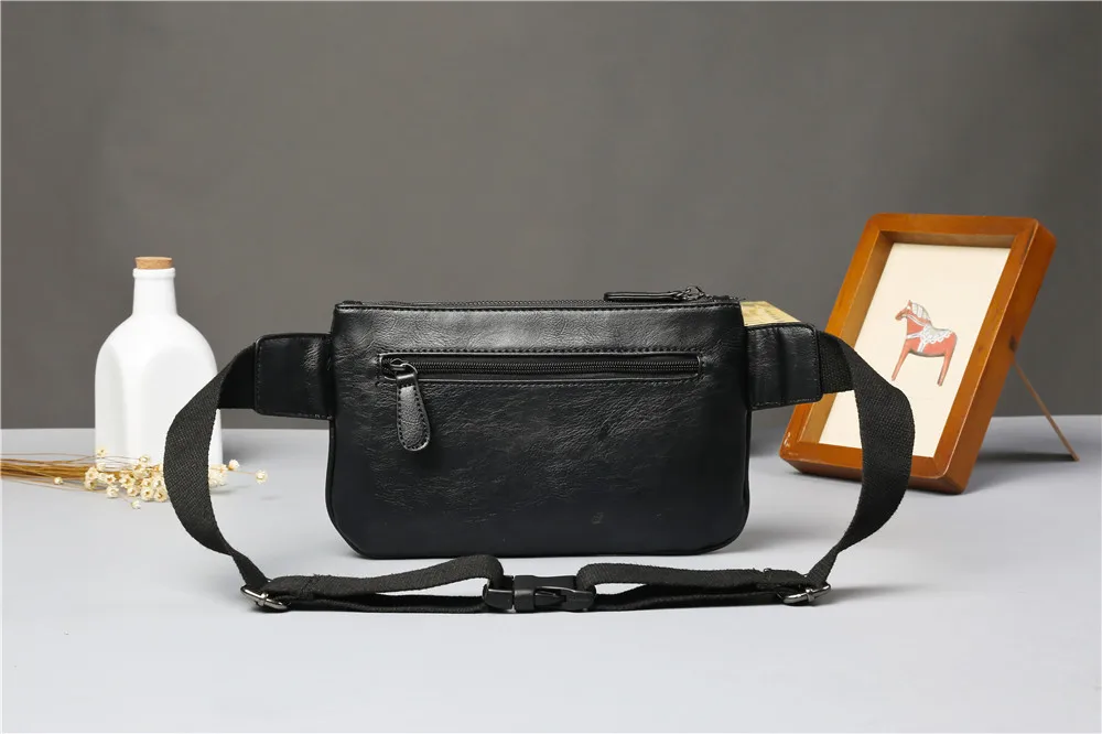 Modische Herren-Brusttaschen Luxuriöse Leder-Brusttasche Herren-Hüfttasche Einfarbige Herren-Umhängetasche Handy-Schultertasche Umhängetaschen – Detail 27