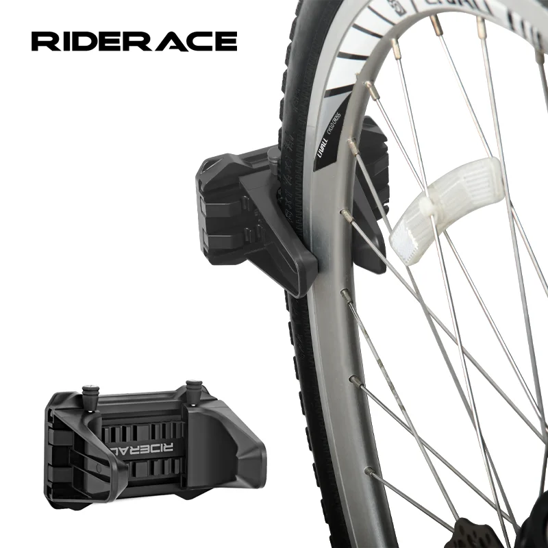 RIDERACE-estante de estacionamiento para bicicleta, hebilla ajustable, soporte de pared para bicicleta de montaña, soporte de exhibición para Ciclismo de Carretera, abrazadera para neumáticos para interior