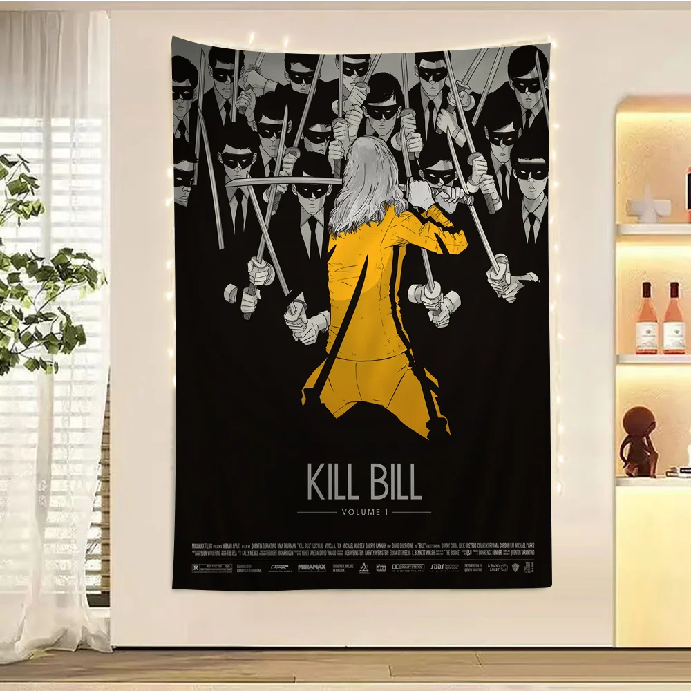 

Kill Bill Cartoon Tapestry Art Science Fiction Room Home Decor Wall Hanging Sheets