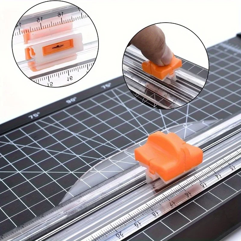 2pcs/4pcs Paper cutter replacement blade paper trimmer cutting paper cutter blade refilling A4 black and white paper trimming