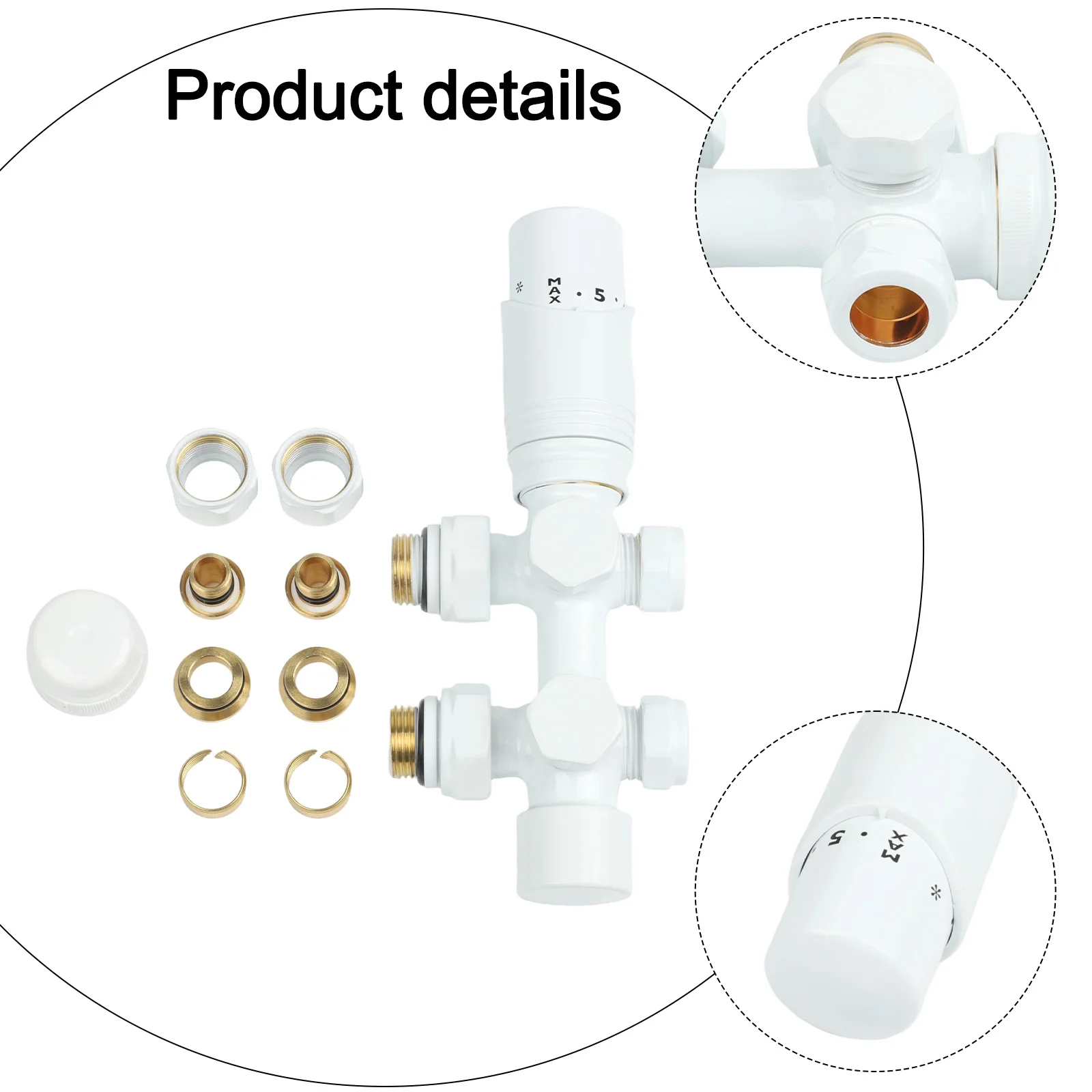 For Bathroom Radiator Setups Heating Accessories Operational Temperature Threshold 100 C Compatible With 50mm Dual Pipe