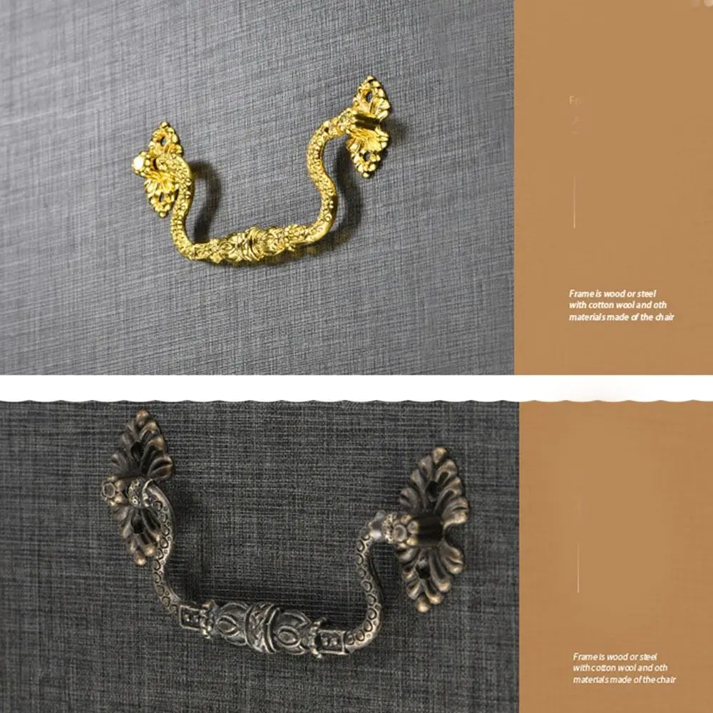 مقبض باب عتيق على الطراز الصيني الجديد، خزانة من سبائك الزنك البرونزية، مقبض خزانة كلاسيكي ذهبي، أجهزة أثاث