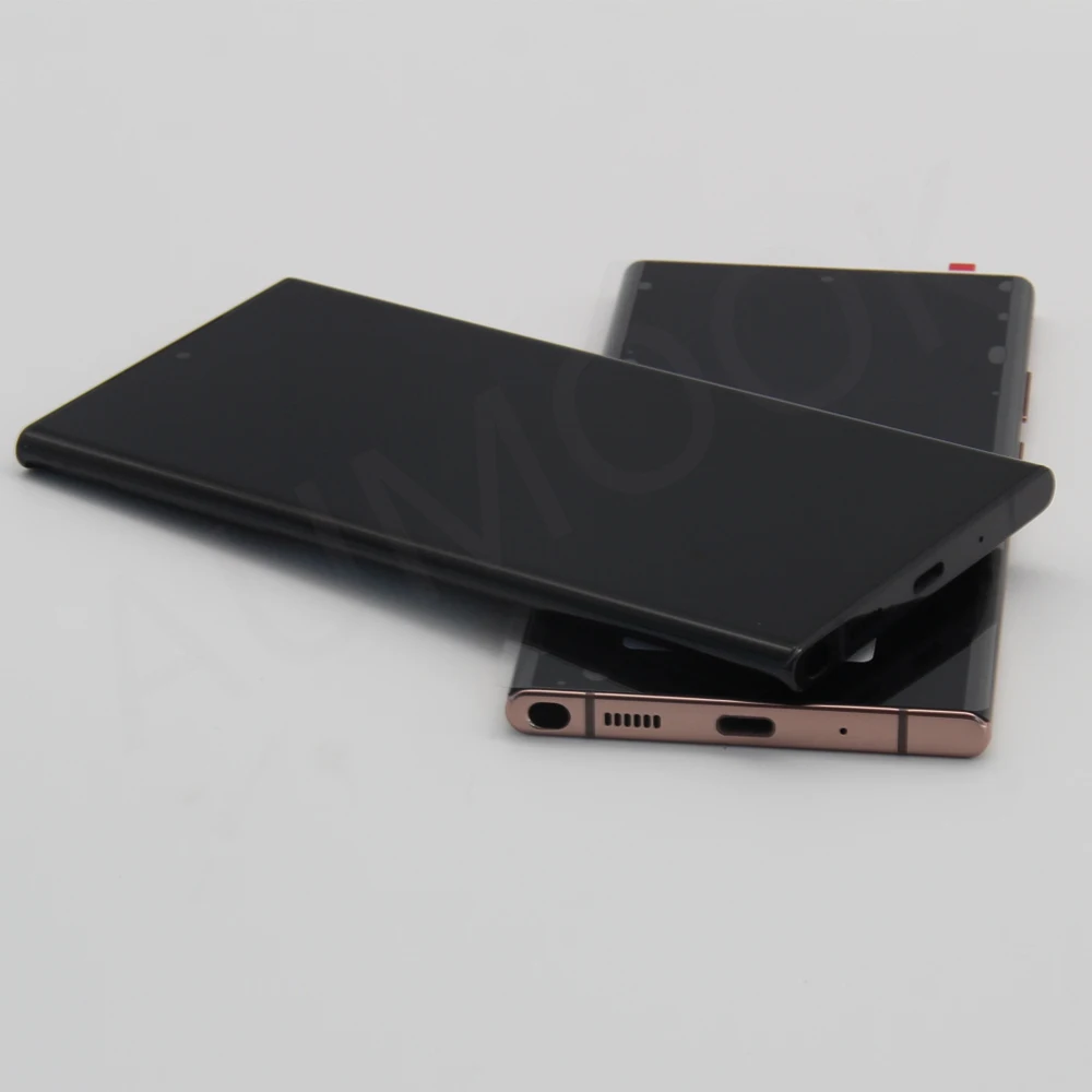 AMOLED Note 20 Ultra Screen For Samsung Galaxy Note20 Ultra 4G 5G N986B LCD Display Touch Screen With Frame Fingerprint N985F