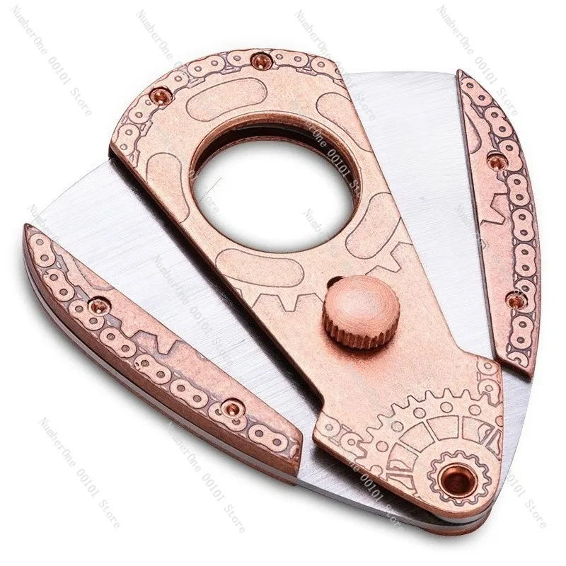 Men Gift Choice Stainless Steel Cigar Scissors Portable Travel Cigar Cutter Sharp Precision Blades Elegant Smoking Accessory