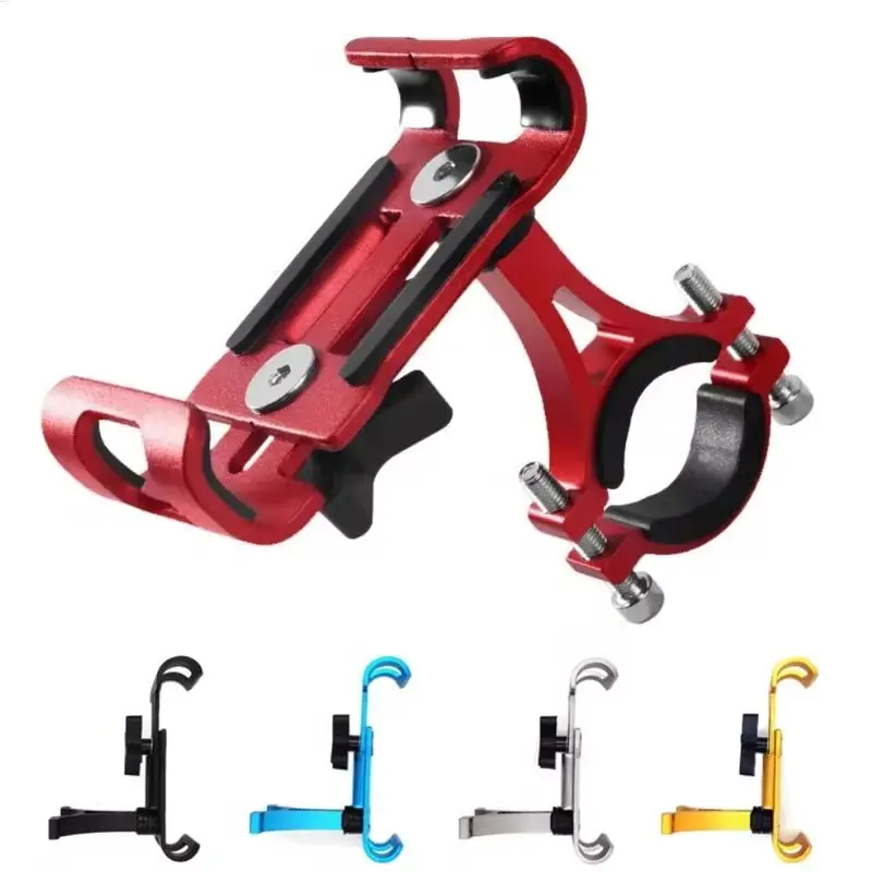 360 ° Rotatable Metal Bicycle Mobile Phone Holder Aluminum Alloy Anti-Slip Navigation Bracket Bicycle Accessories