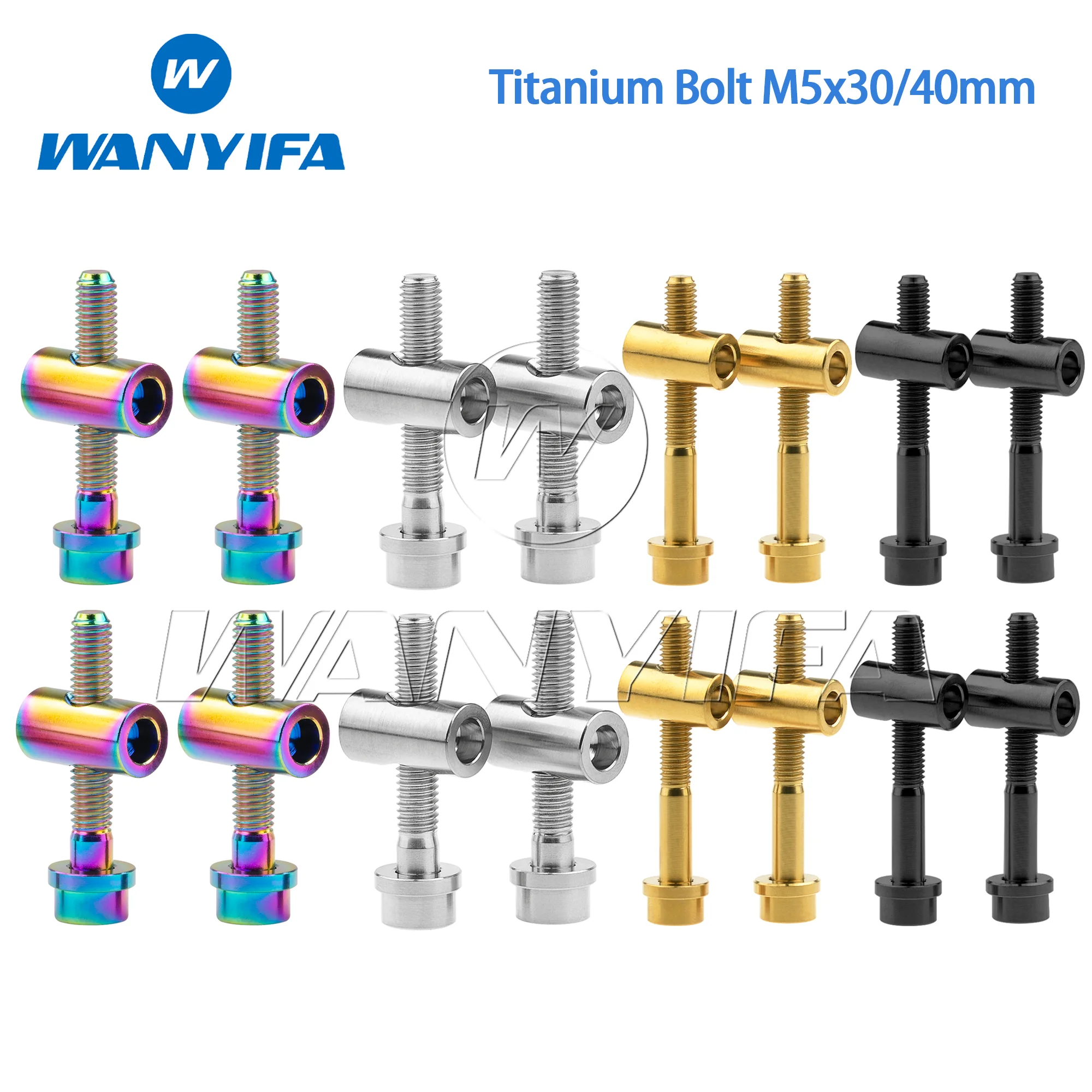 

Wanyifa Titanium Bolt M5x30/40mm Screws+Nuts for Thomson Seatpost MTB Road Bicycle Seatpost Saddle Fixed
