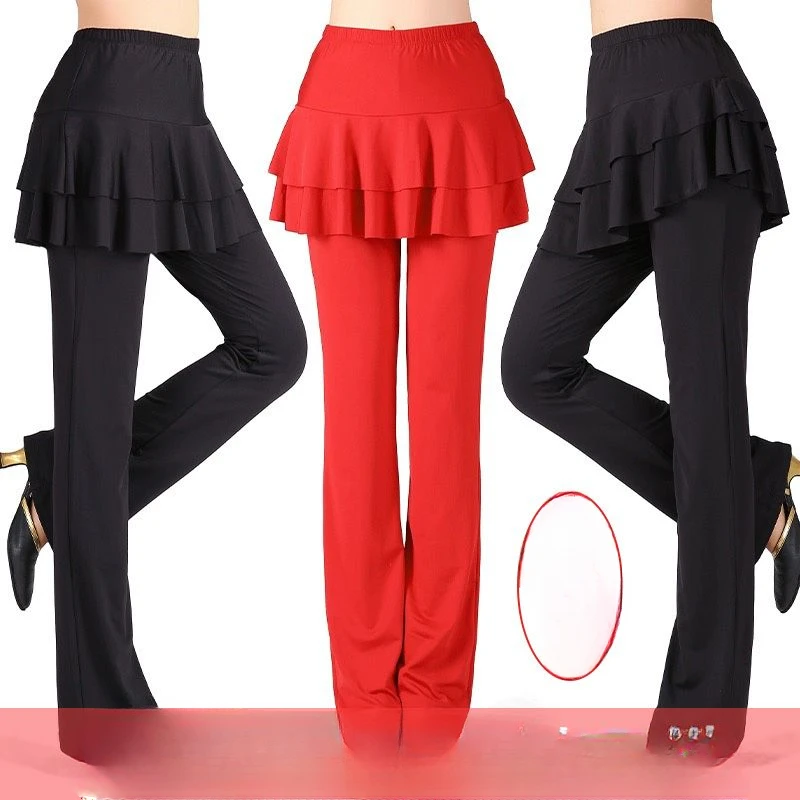 Pants Square Dance Costumes Dance Skirts Women's Pants Latin Dance Fashion Yoga Pants Milk Belt Skirt 2024 New Style M93