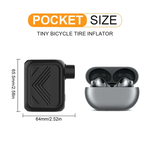 Imagen 2 del producto Mini bomba portátil para bicicleta, inflador de aire recargable, 100PSI, 5V, tipo C, accesorios para bicicleta, neumáticos Schrader Presta, U1Pro