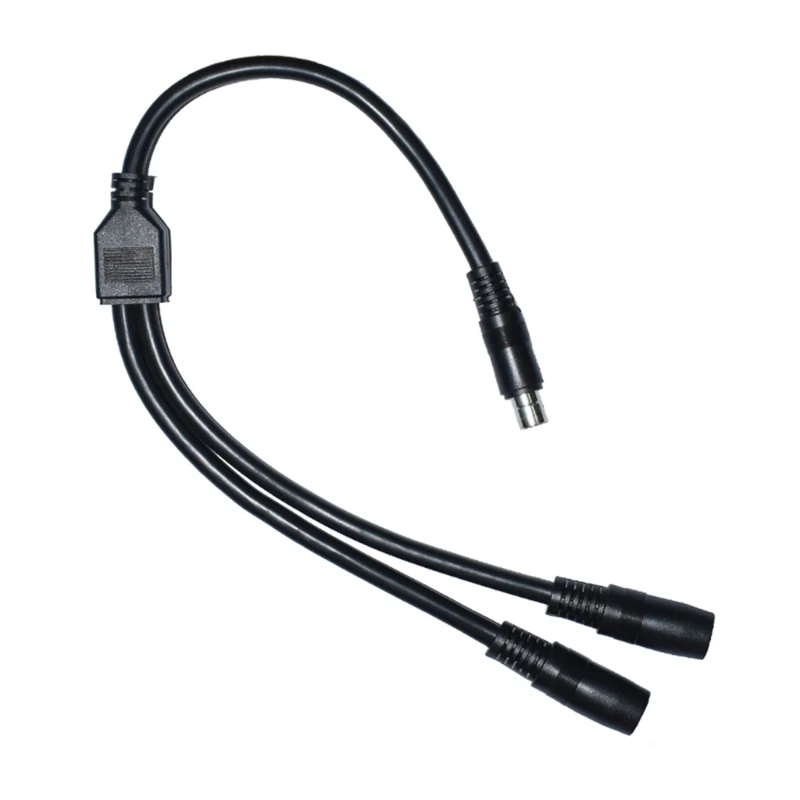 8.0x2.0mm Solar Panel Connector Charging Cable 14AWG DC8020 Power Cord 1 Male to 2 Female Extension Cord Wire Black