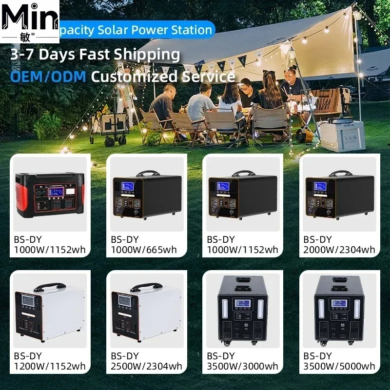 3500W Portable Station 3Kva 5000W  Powered Generator Compatible with Panels for Outdoor