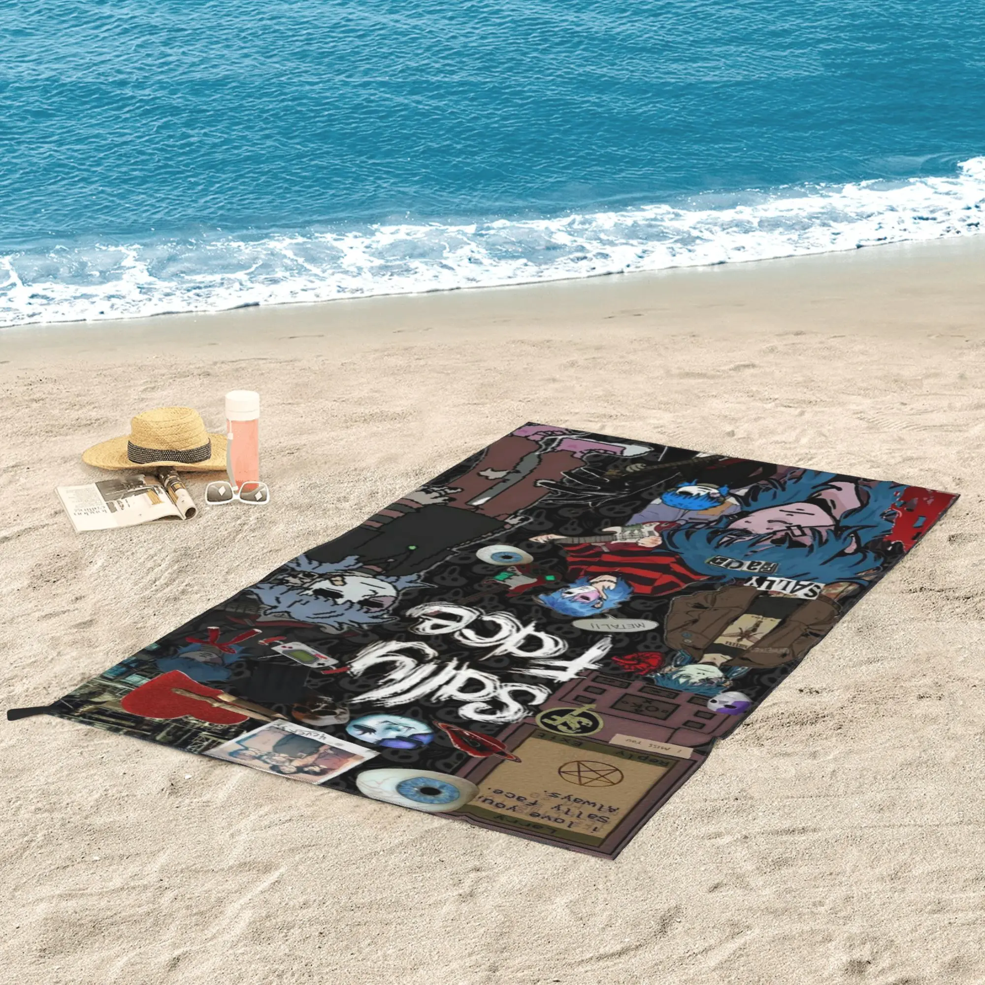 

Sally Face Game Anime SF Beach Towel Soft Microfiber Quick Dry Absorbent Quick Towels For Mountain Climbing