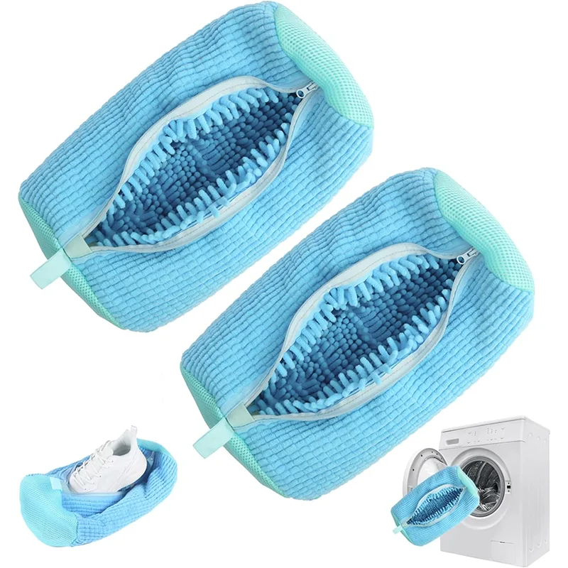 

Shoe Washing Machine Bag Durable Laundry Bag with Rich Fluff Inside Ideal for Sneaker and Casual Shoes Shoes Cleaning Bag Zipper